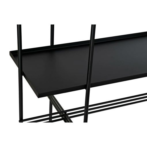 Consola Preto Metal Branco Mármore Moderno (120 x 40 x 80 cm)