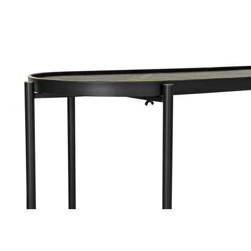 Consola Preto Metal MDF Verde Tropical (120 x 41 x 80 cm)