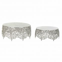 Mesa de apoio Alumínio (2 pcs) (52 x 52 x 25 cm) (63.5 x 63.5 x 30.5 cm)