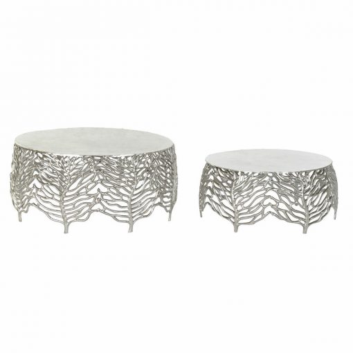 Mesa de apoio Alumínio (2 pcs) (52 x 52 x 25 cm) (63.5 x 63.5 x 30.5 cm)