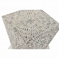 Mesa de apoio Cinzento Bege Madrepérola Moderno (34 x 34 x 45 cm)