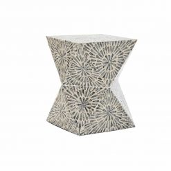 Mesa de apoio Cinzento Bege Madrepérola Moderno (34 x 34 x 45 cm)