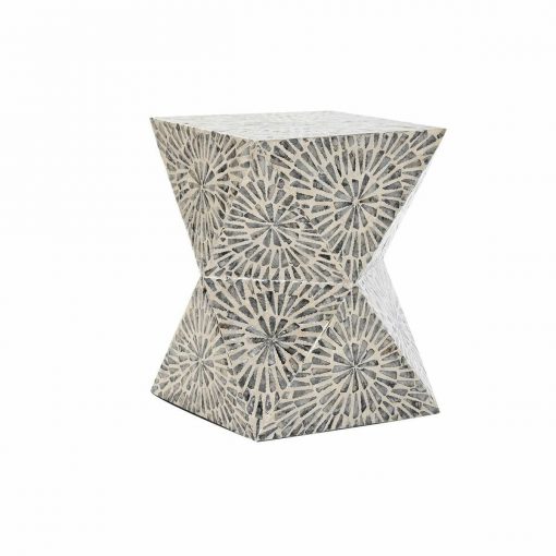 Mesa de apoio Cinzento Bege Madrepérola Moderno (34 x 34 x 45 cm)