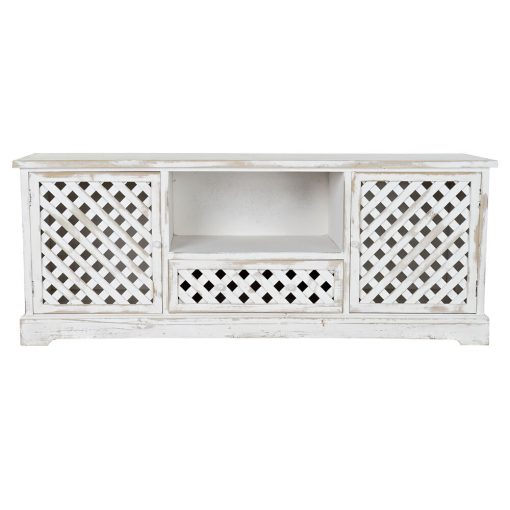 Móvel de TV Branco Abeto (140 x 54 x 40 cm)