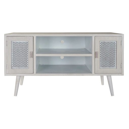 Móvel de TV Branco Madeira MDF (110 x 61 x 41 cm)