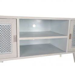 Móvel de TV Branco Madeira MDF (110 x 61 x 41 cm)