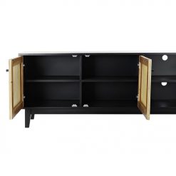 Móvel de TV Preto Abeto Rotim (160 x 65 x 38 cm)