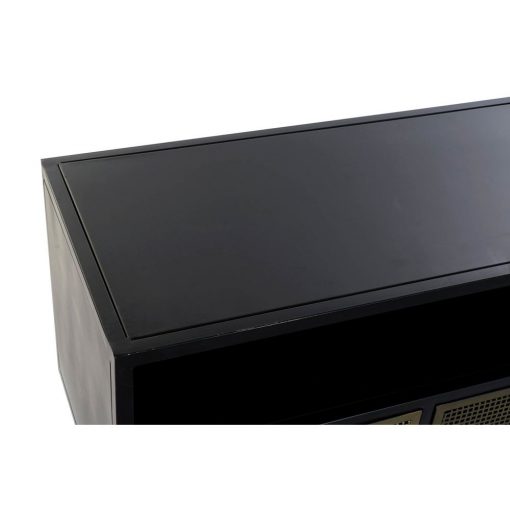 Móvel de TV Preto Metal Dourado (125 x 41 x 62 cm)