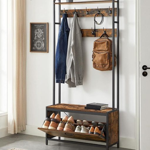 Cabide com sapateira design industrial