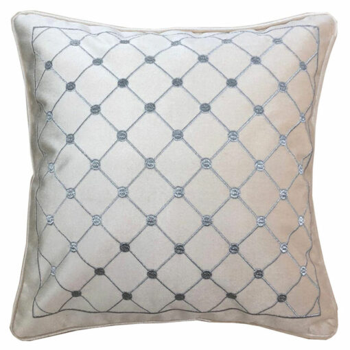 Almofada 8424001850327 Cinzento 45 x 10 x 45 cm Branco Losangos