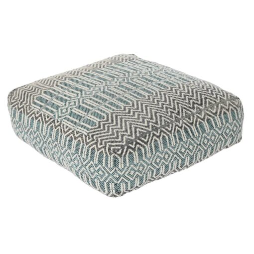 Almofada De solo Riscas Azul Poliéster Algodão Menta Alumínio Branco Verde (60 x 60 x 25 cm)