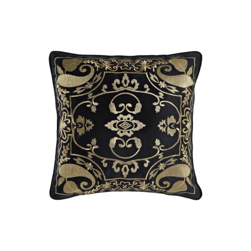 Almofada Preto Dourado 45 x 10 x 45 cm Árabe