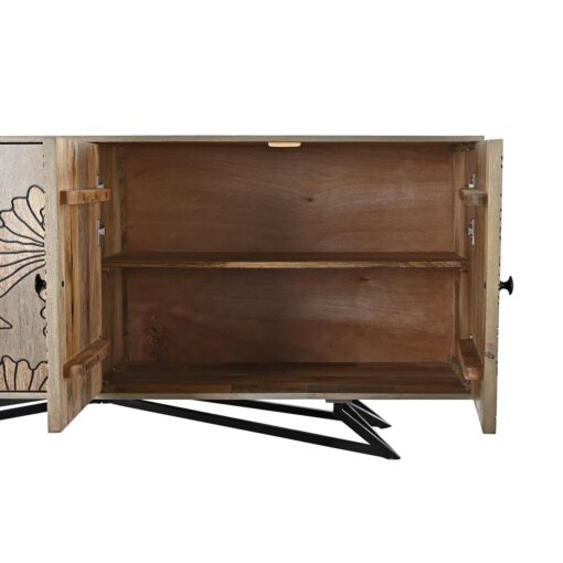 Aparador Natural Cinzento Metal Madeira de mangueira (177 x 45 x 74 cm) - Image 4