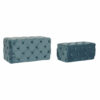 Banqueta   Azul Poliéster Veludo Madeira MDF (88 x 53 x 48 cm)