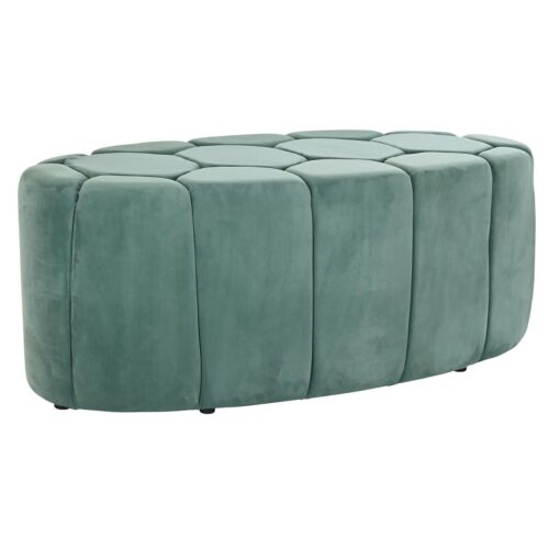 Banqueta   Poliéster Verde Madeira MDF (122 x 51 x 46