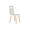 Cadeira de Sala de Jantar 43 x 50 x 88 cm Madeira Branco Borracha natural Marrom claro