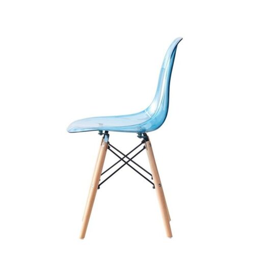 Cadeira de Sala de Jantar Natural Azul PVC Bétula (50 x 46 x 83,5 cm) - Image 3