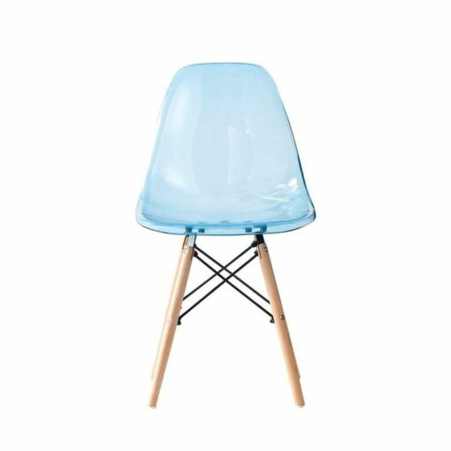 Cadeira de Sala de Jantar Natural Azul PVC Bétula (50 x 46 x 83,5 cm) - Image 4