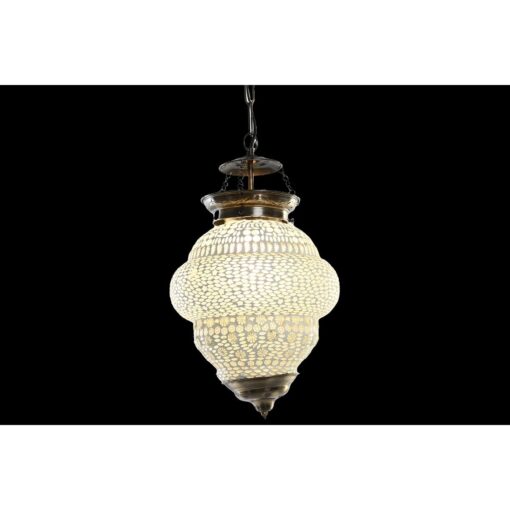 Candeeiro de teto Cristal Metal Branco 25 W (23 x 23 x 33 cm) - Image 6