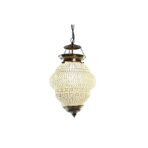 Candeeiro de teto Cristal Metal Branco 25 W (23 x 23 x 33 cm)