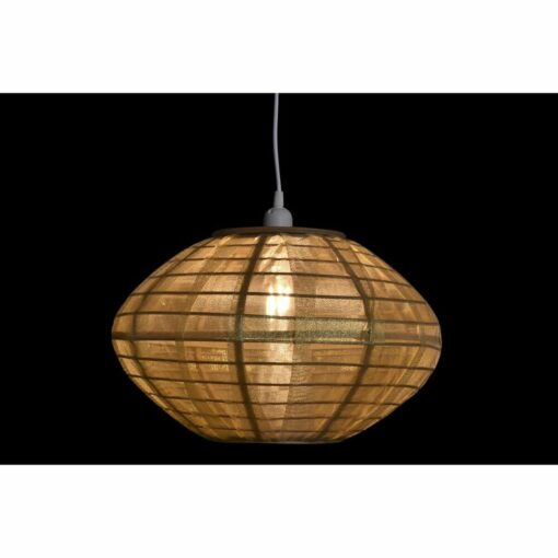 Candeeiro de teto Natural Dourado Castanho Bambu 50 W (42 x 42 x 26 cm) - Image 2