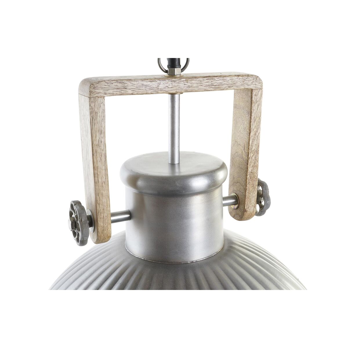 Candeeiro de teto Prateado Ferro Madeira de mangueira 50 W (41 x 41 x 40 cm) - Image 3