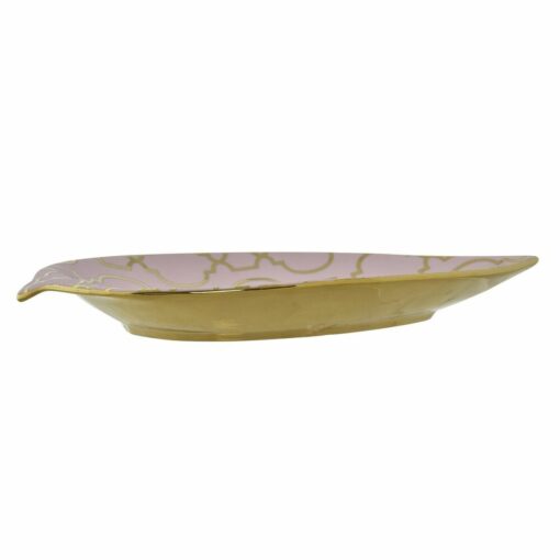 5 x 16 x 3 cm Cor de Rosa Dourado Oriental Cromado Folha de planta