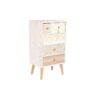 Cómoda Abeto Natural Algodão Branco (48 x 35 x 89 cm)