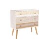 Cómoda Abeto Natural Algodão Branco (80 x 35 x 80 cm)