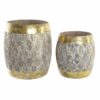 Conjunto de 2 mesas pequenas Dourado Metal Árabe (2 pcs) (2 Unidades) (38 x 38 x 42 cm)