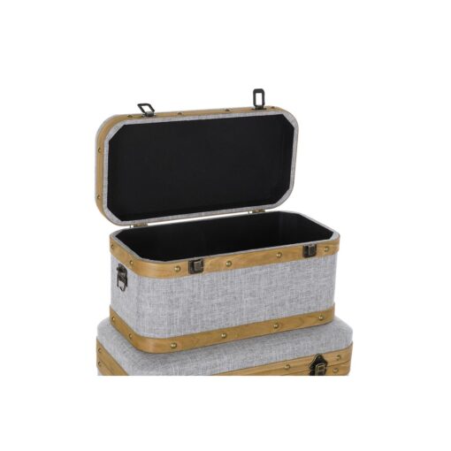 Conjunto de Baús 60 x 36 x 34 cm Natural Cinzento Madeira - Image 2