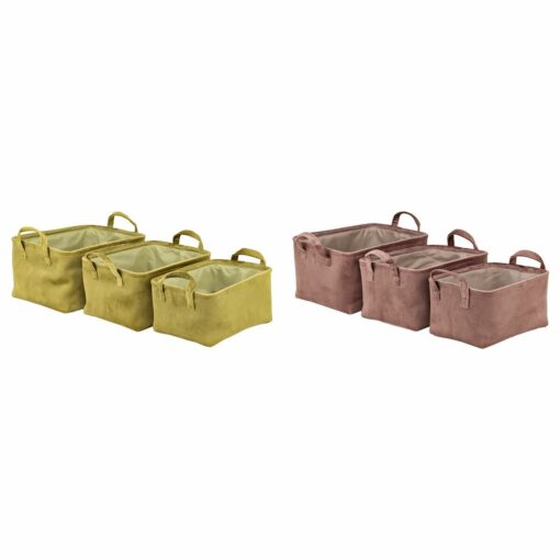 Conjunto de Cestas 38 x 29 x 20 cm Poliéster (2 Unidades)