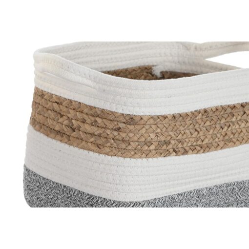 Conjunto de Cestas Algodão Branco Fibra natural (36 x 30 x 24 cm) - Image 4
