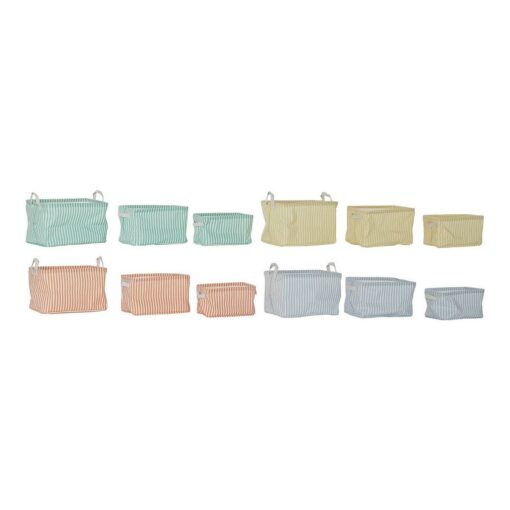 Conjunto de Cestas Azul Laranja Verde Amarelo 35 x 25 x 23 cm (4 Peças) - Image 2
