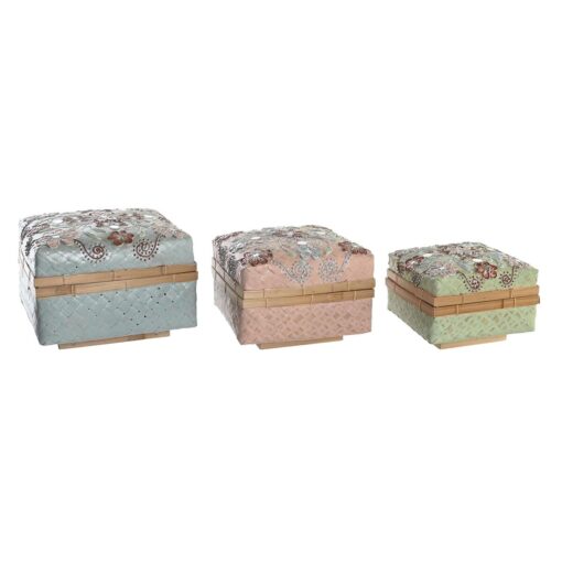 Conjunto de Cestas Bambu Boho (29 x 29 x 22 cm)