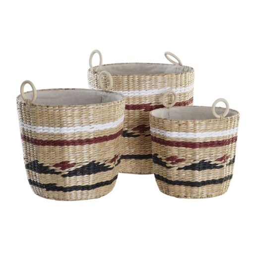 Conjunto de Cestas Poliéster Colonial Fibra (38 x 38 x 36 cm) - Image 3