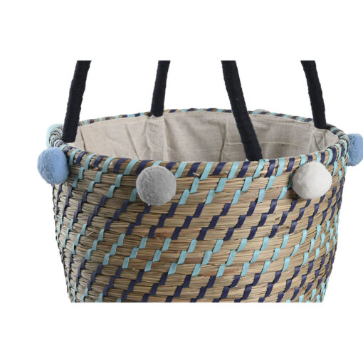 Conjunto de Cestas Poliéster Pompons 43 x 43 x 43 cm Zostera marina - Image 2