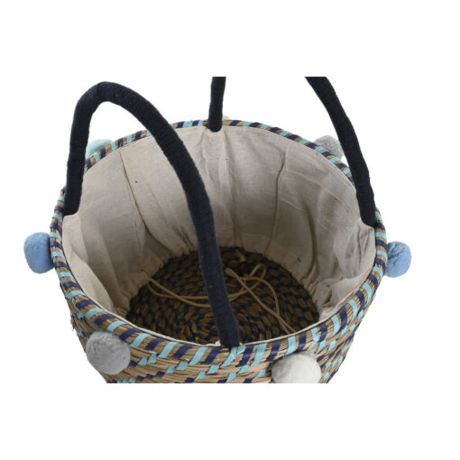 Conjunto de Cestas Poliéster Pompons 43 x 43 x 43 cm Zostera marina - Image 3