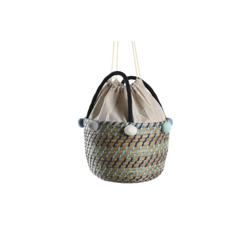 Conjunto de Cestas Poliéster Pompons 43 x 43 x 43 cm Zostera marina - Image 4