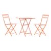 Conjunto de mesa com 2 cadeiras Coral Metal (3 pcs)