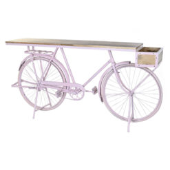 Consola Bicicleta 180 x 41 x 94 cm Rosa Claro Ferro Madeira de mangueira