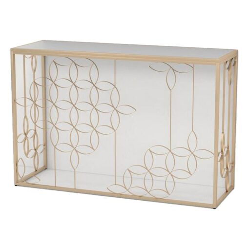 Consola Espelho Dourado Metal (120 x 40 x 80 cm)