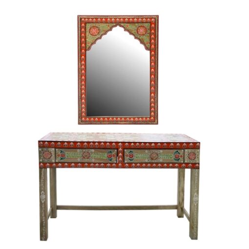 Consola Espelho Multicolor Acrílico Madeira de mangueira (117 x 40 x 76 cm)
