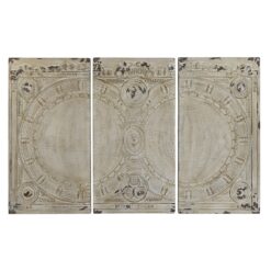 Decoração de Parede Bege Resina (178 x 4 x 112 cm) (3 Peças)