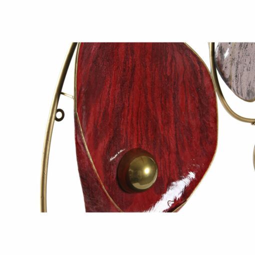 Decoração de Parede Vermelho Preto Dourado Metal (123 x 10 x 65 cm) - Image 3