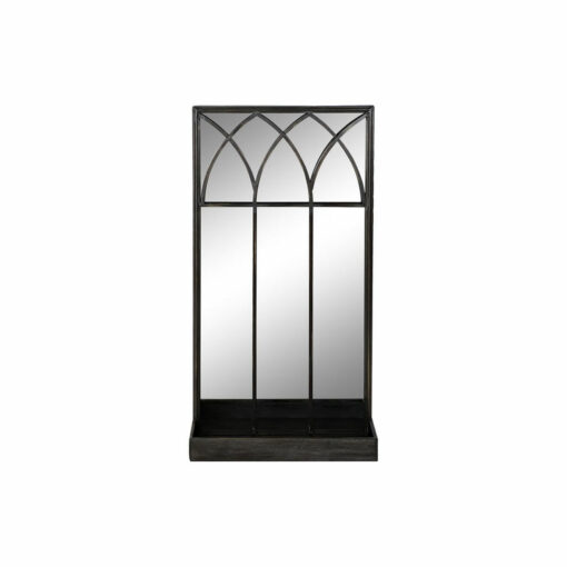 Espelho com Suporte Preto Metal (40 x 12 x 80 cm)