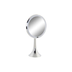 Espelho de Aumento com LED Prateado Metal 20 x 11 x 37 cm