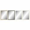 Espelho de parede 56 x 2 x 76 cm Cristal Natural Cinzento Castanho Branco poliestireno (4 Peças)