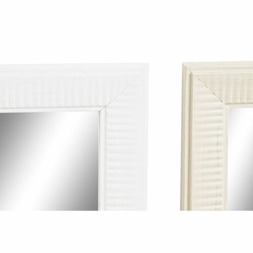 Espelho de parede 56 x 2 x 76 cm Cristal Natural Cinzento Castanho Branco poliestireno (4 Peças) - Image 3