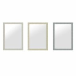 Espelho de parede 70 x 2 x 96 cm Cristal Cinzento Bege Branco poliestireno Urbana (3 Peças)